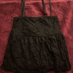 Elegant Black Lace Tank Top